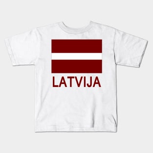 The Pride of Latvia - Latvian Flag and Language Kids T-Shirt